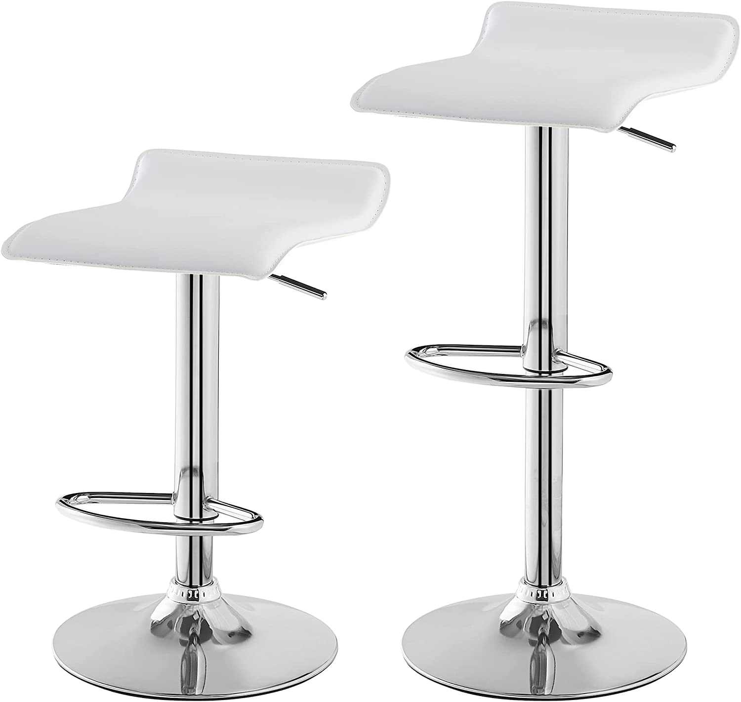 VECELO Counter Height Bar Stools Set of 2, Adjustable Barstools