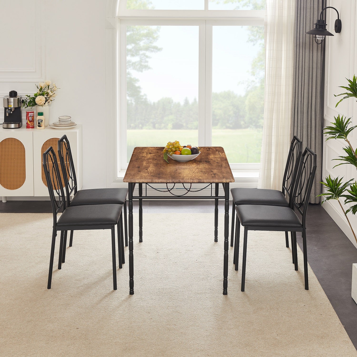 VECELO 5 Pieces Table Sets