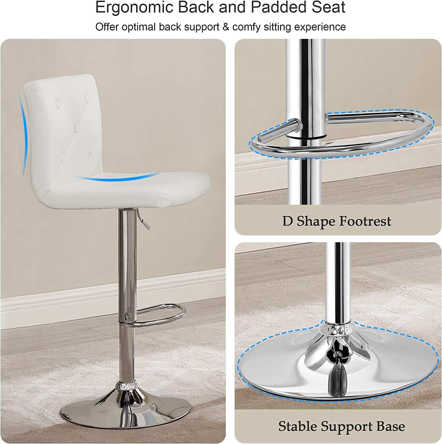 Kitchen Island Counter Height Chairs/Bar Stools Set of 2