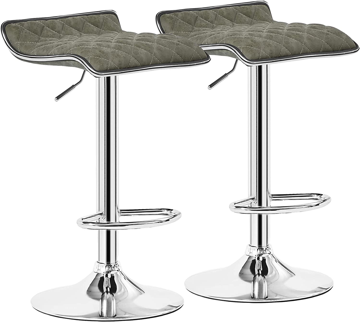 VECELO Bar Stools Set of 2, Kitchen Island Counter Height Bar Chairs - VECELO