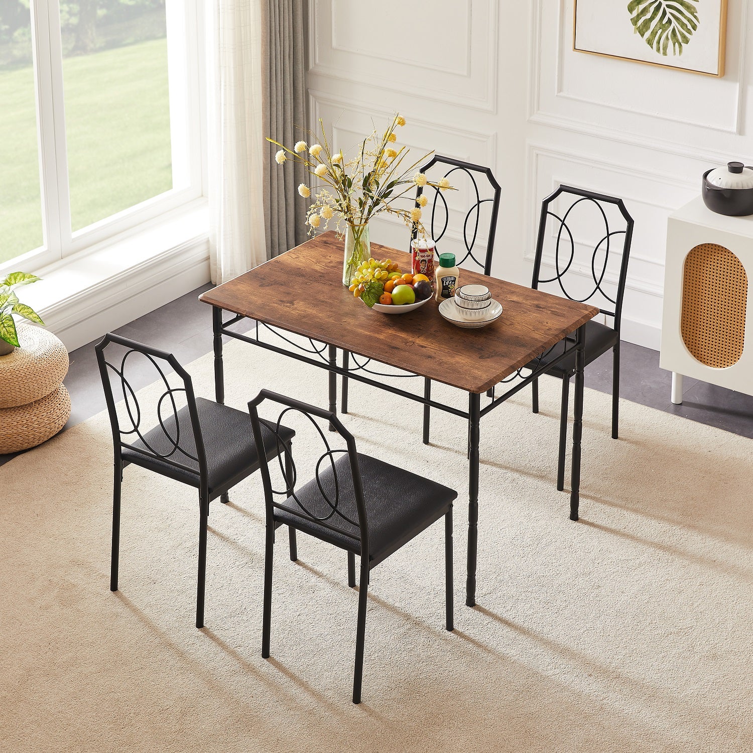 VECELO 5 Pieces Table Sets