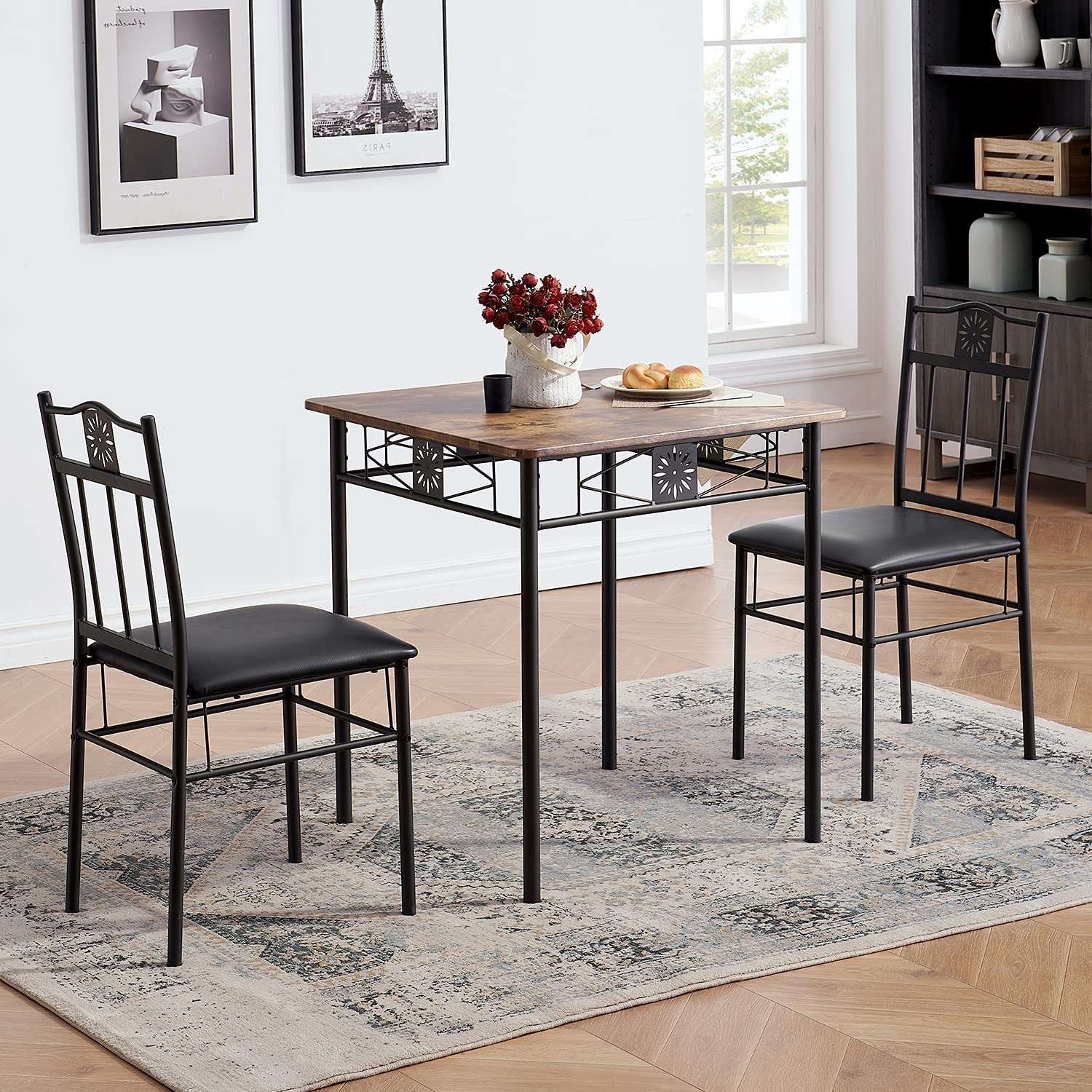 VECELO 3-Piece Dining Room Table Set - VECELO