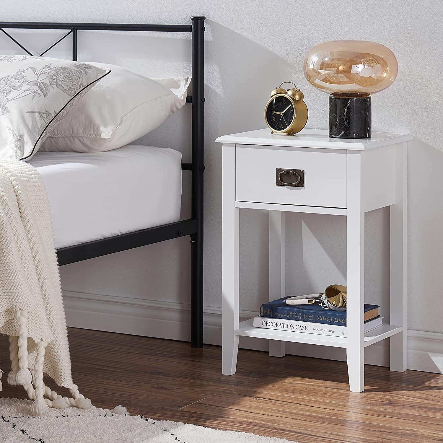 VECELO Modern Nightstands Set of 2, Side End Table with Drawers - VECELO