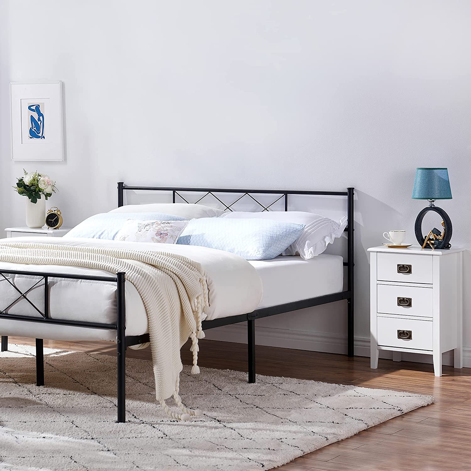 VECELO Modern Nightstands Set of 2, Side End Table with Drawers - VECELO