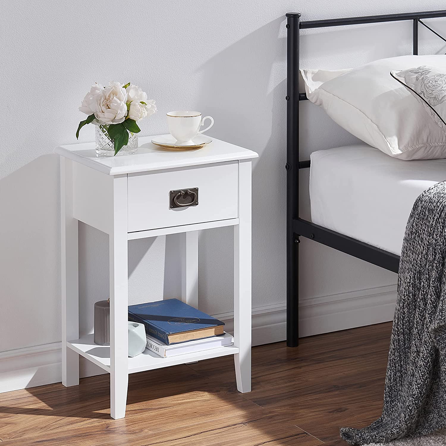 VECELO Modern Nightstands Set of 2, Side End Table with Drawers - VECELO