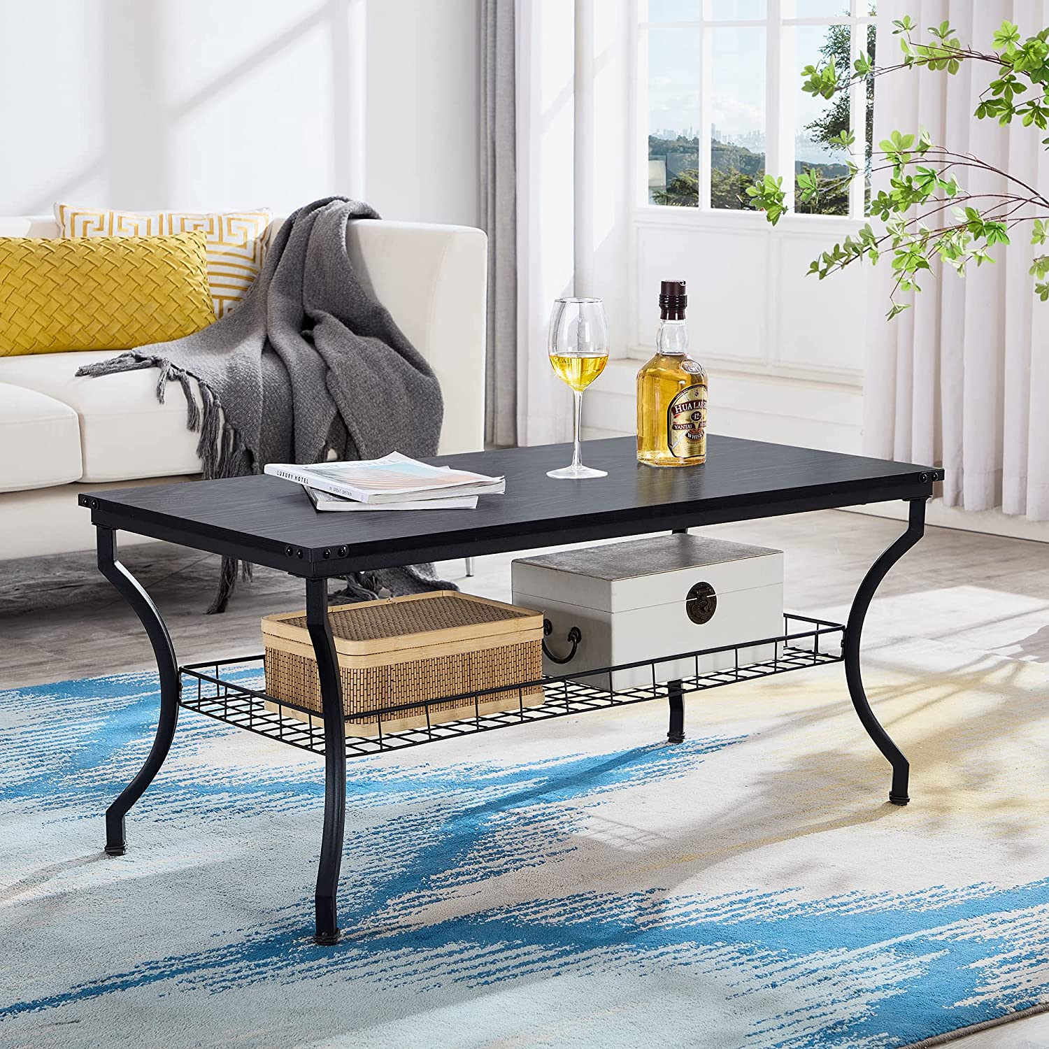 VECELO 3 Pieces Living Room Sets Coffee and End Tables - VECELO