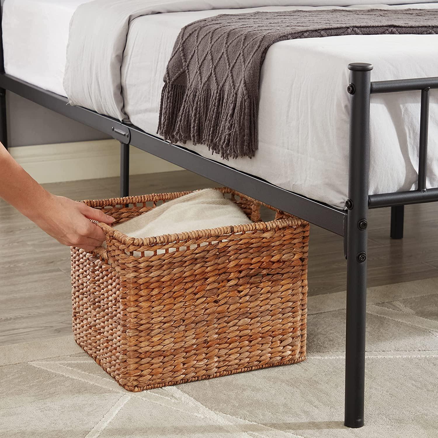 VECELO Metal Platform Bed Frame Mattress Foundation Decorative Headboard & Footboard - VECELO