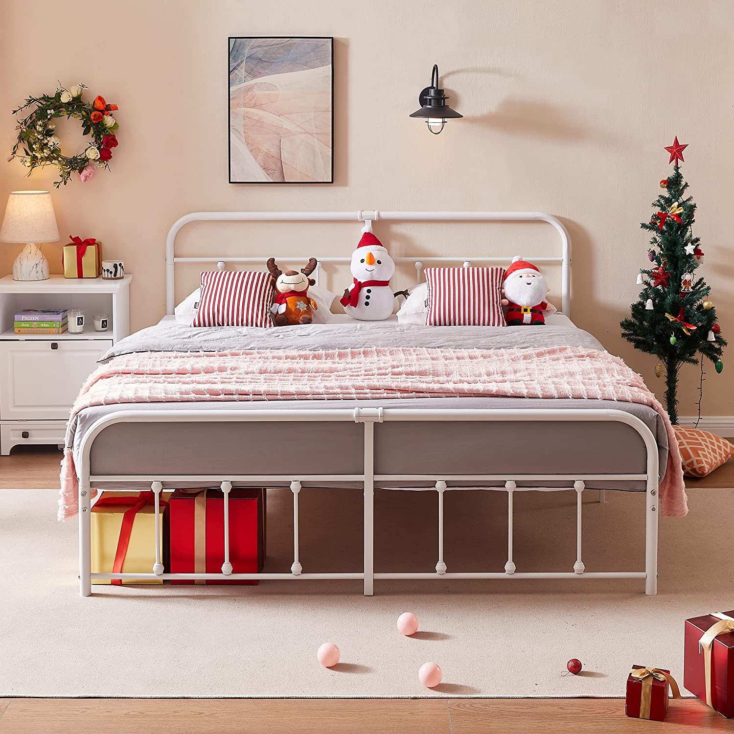 VECELO Metal Platform Bed Frame Mattress Foundation Modern&Simple Style