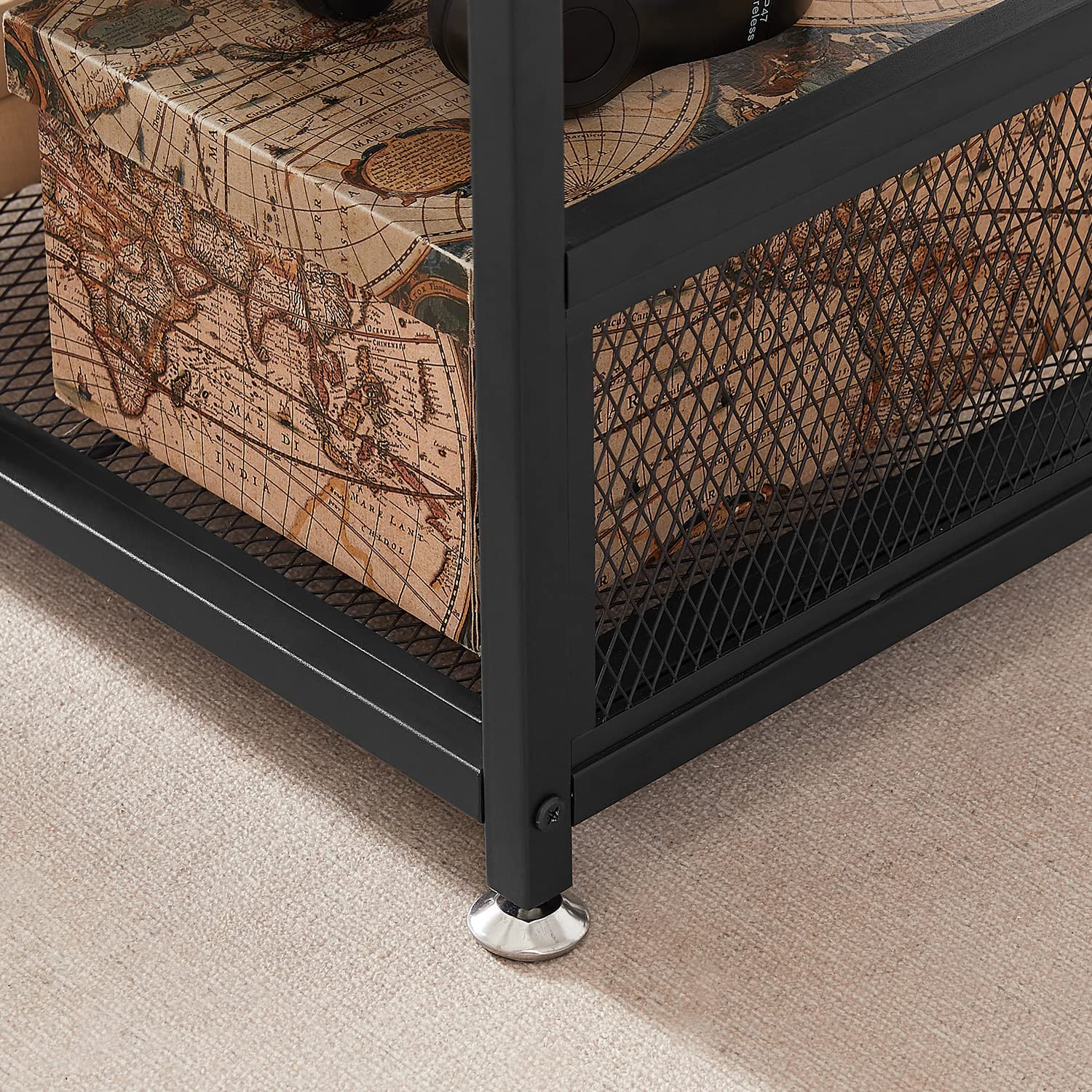 VECELO 39.4 Inch TV Stand/Coffee Table with Storage and Mesh Shelf for Living Room - VECELO