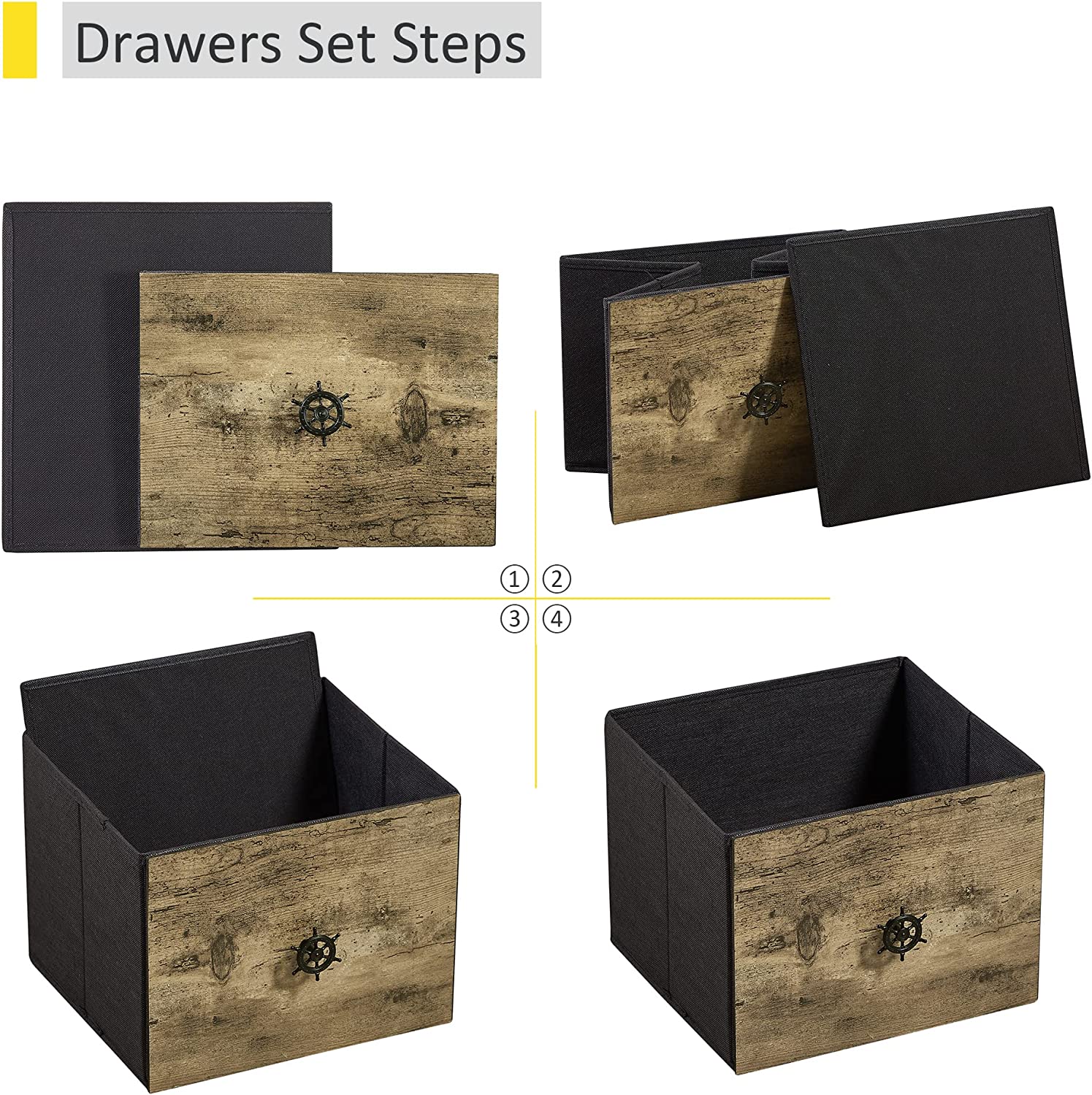 VECELO Dresser for Bedroom with 5 Drawers, Storage Organizer Unit Wide Chest - VECELO