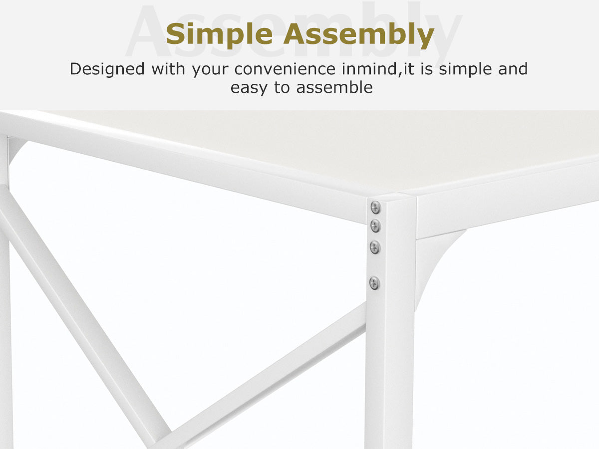 VECELO Kitchen Table with 2 Benches for 4 - VECELO