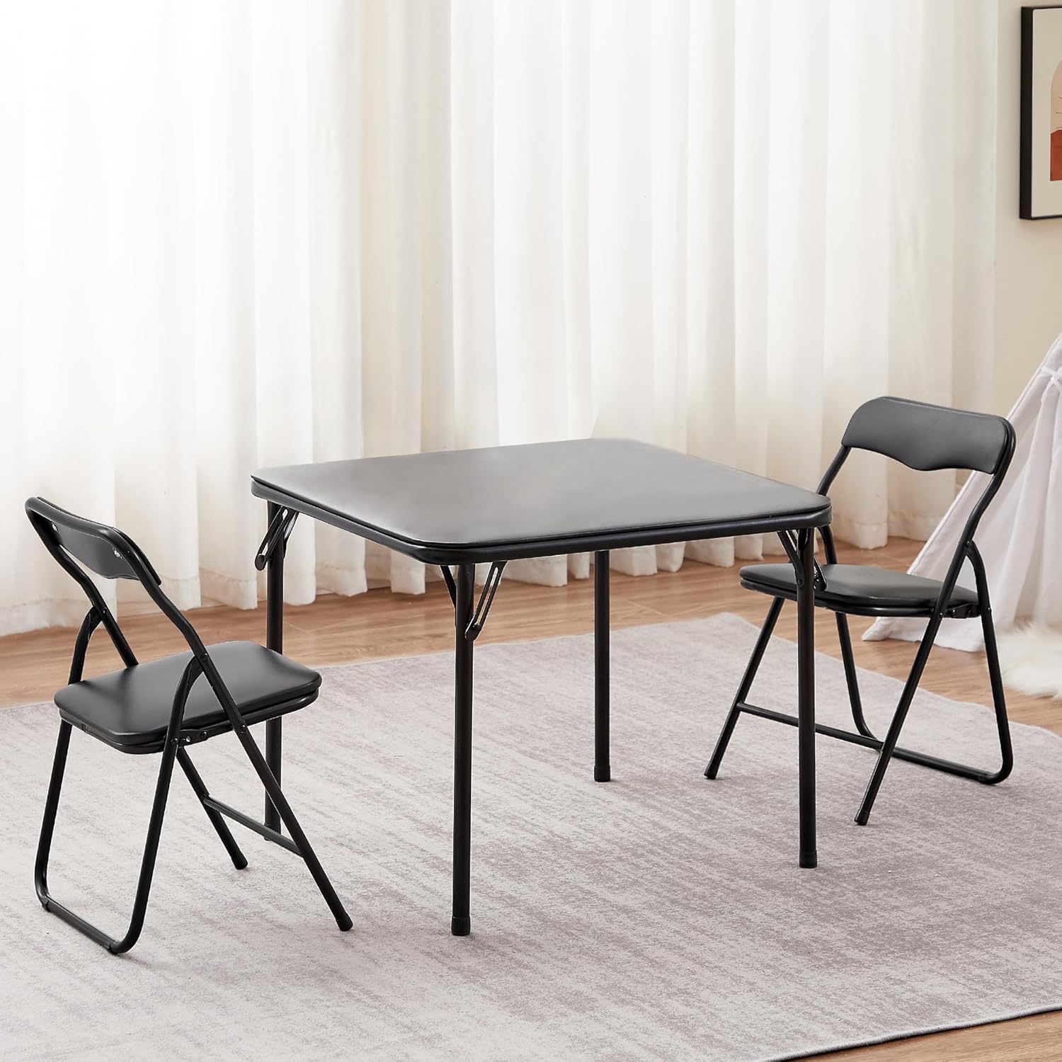 VECELO Kids Folding Activity Table and Chairs 5 Pcs Set/3 Pcs Sets, Portable - VECELO