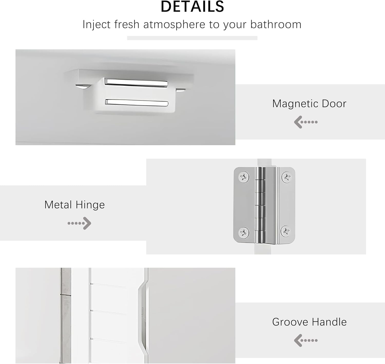 VECELO Slim Bathroom Storage Cabinet with Door - VECELO