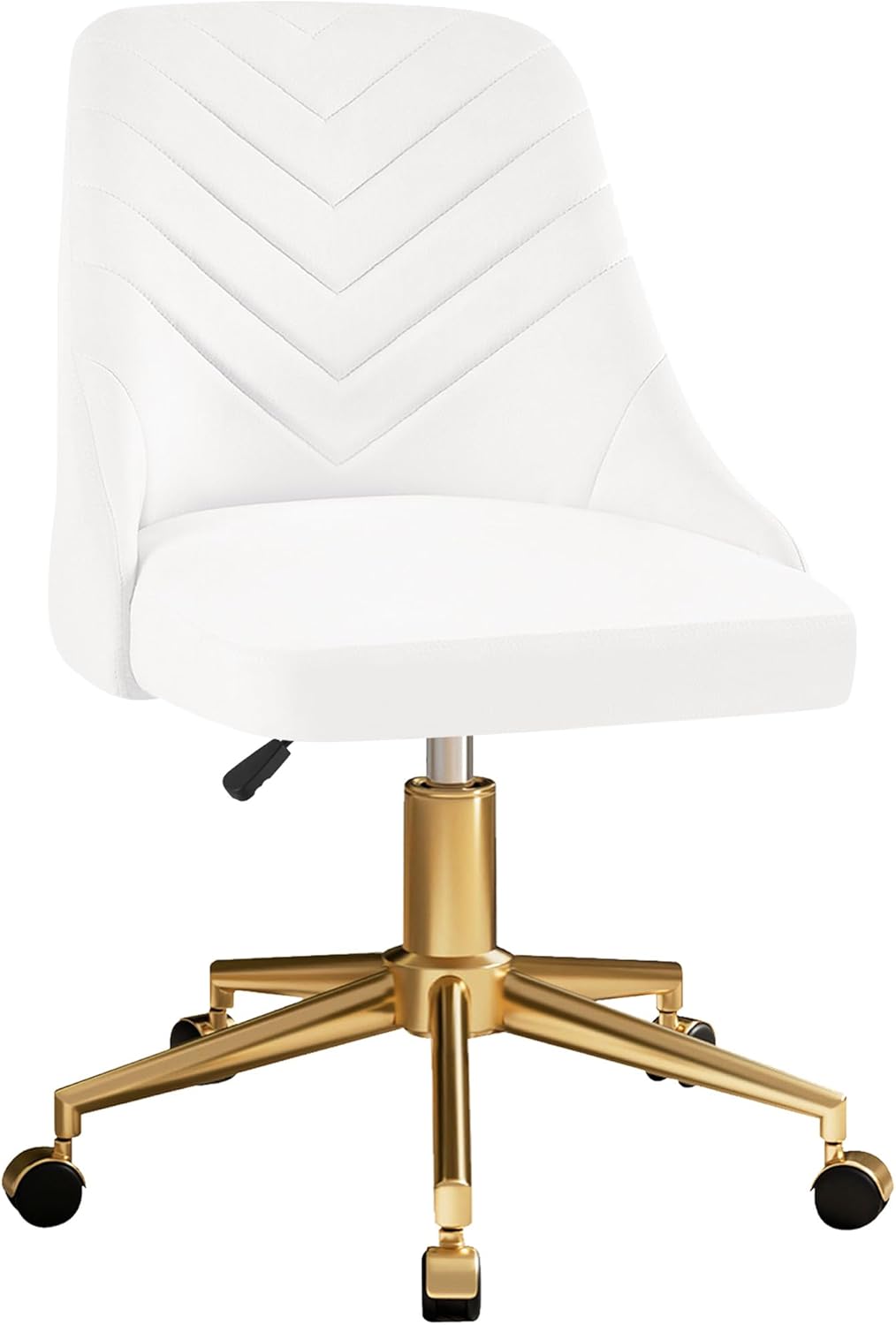 VECELO Velvet Vanity Desk Chair with Height-Adjustable