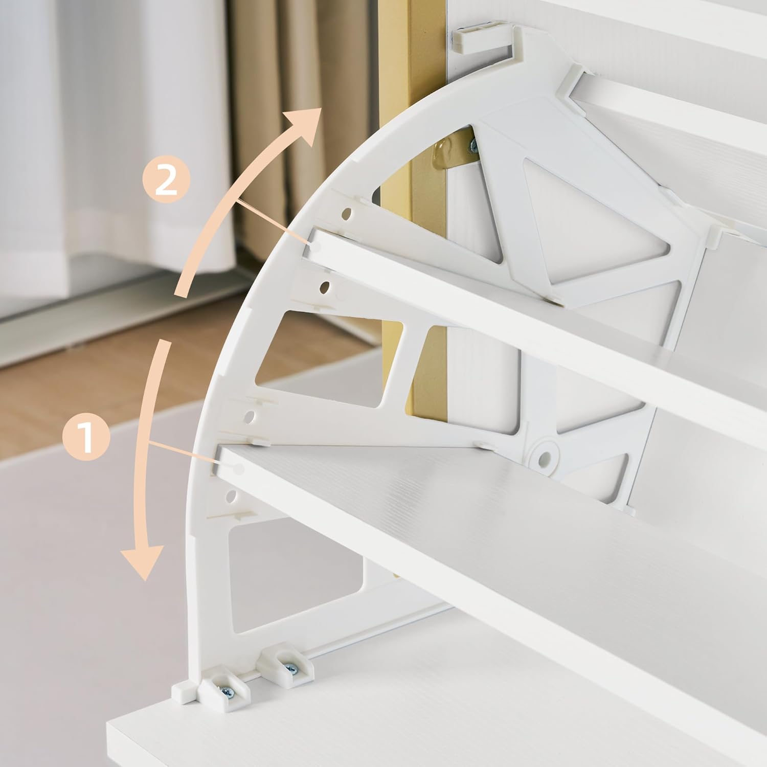 VECELO Shoe Storage Cabinet with 2 Flip Drawers