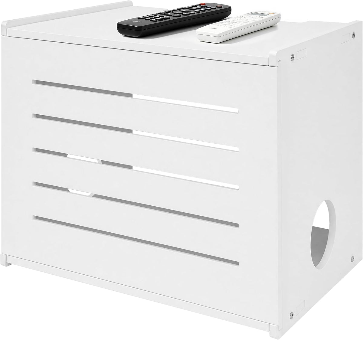 VECELO Router Box Hider  WiFi Router Storage Cabinet  White