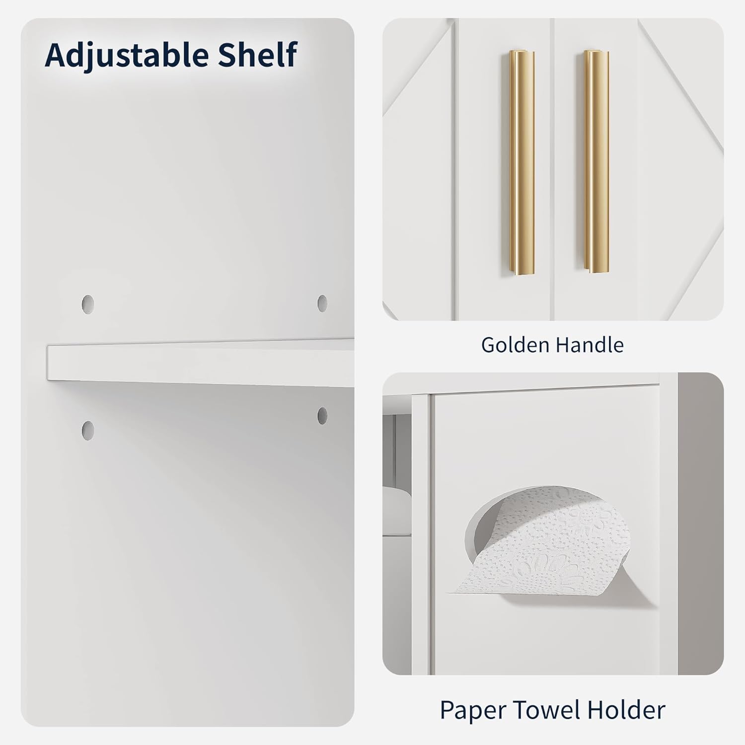 VECELO Over The Toilet Storage Cabinet