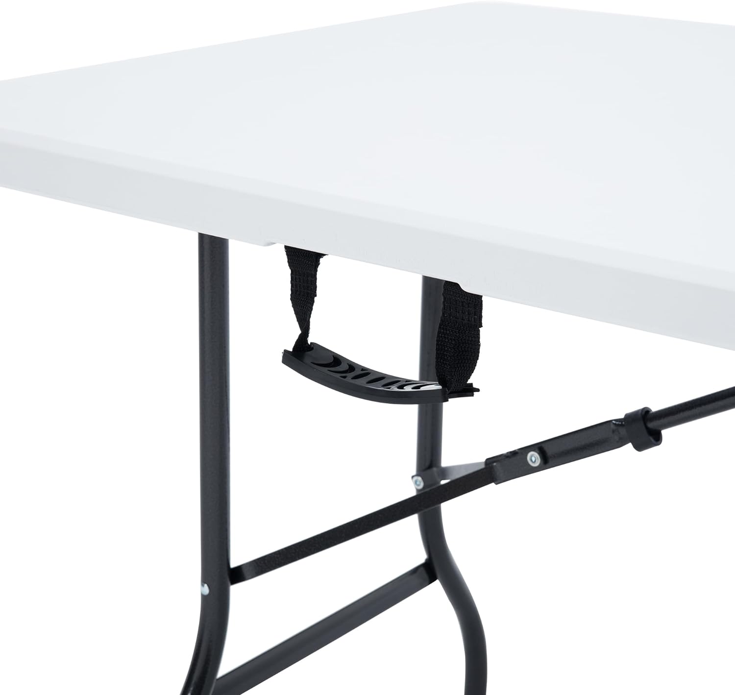 VECELO 6Ft Plastic Folding Table Heavy Duty Indoor Outdoor Portable Picnic Foldable Desk with Handle Mesh Trash Bag&Lock Legs - VECELO