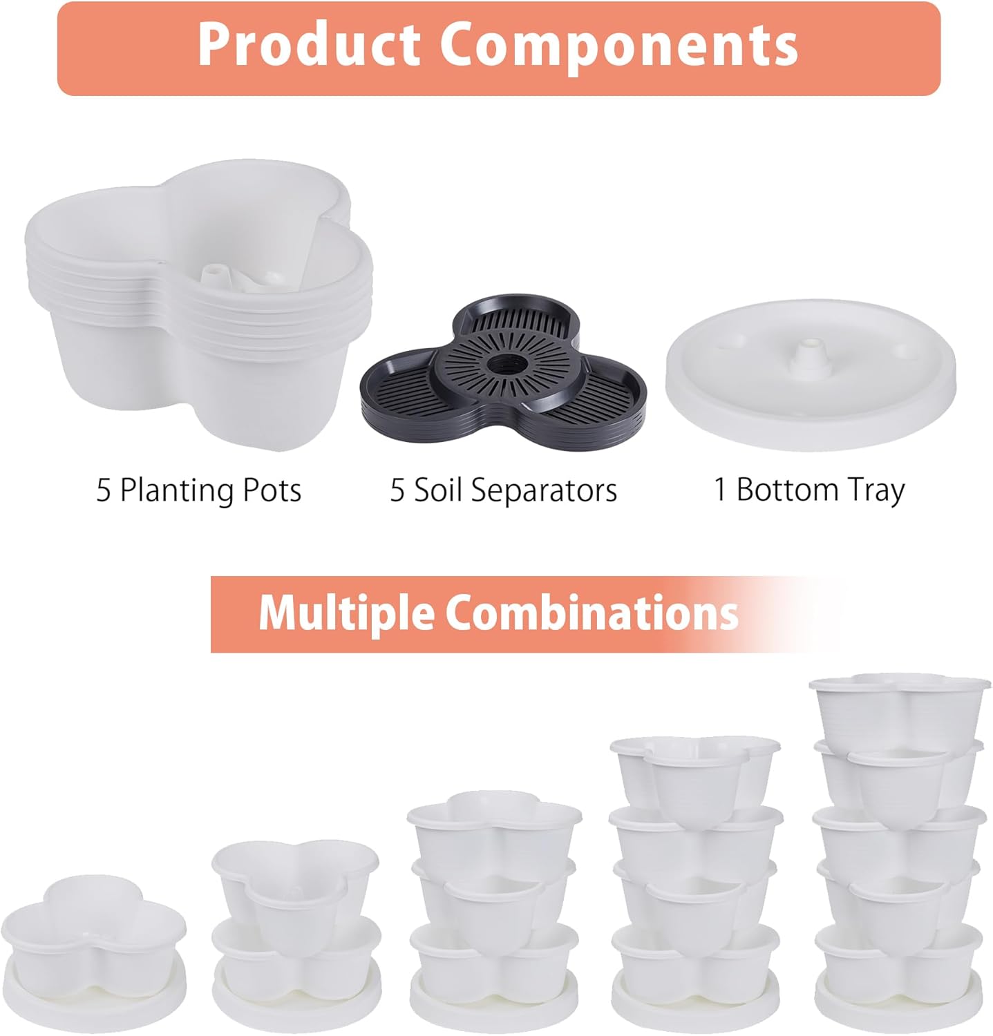 VECELO 5 Tier Vertical Garden Planter