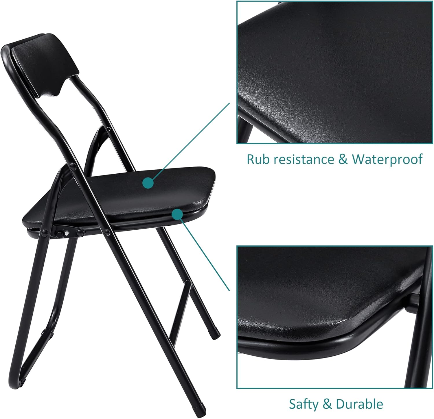 VECELO Kids Folding Activity Table and Chairs 5 Pcs Set/3 Pcs Sets, Portable - VECELO