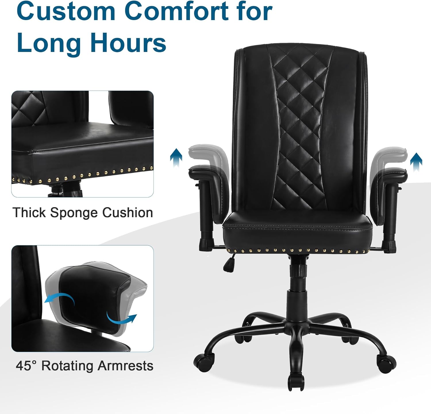 VECELO Ergonomic Office Chair – High Backrest with Tilt