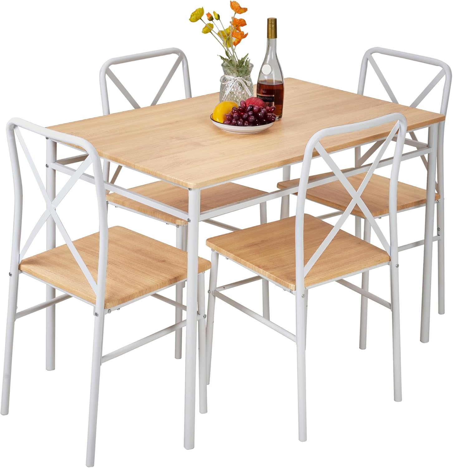 VECELO 5-Piece Kitchen Dining Table Set