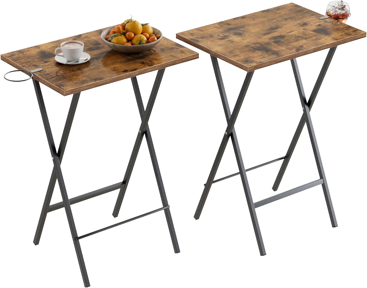 VECELO Folding TV Tray for Eating Set of 2