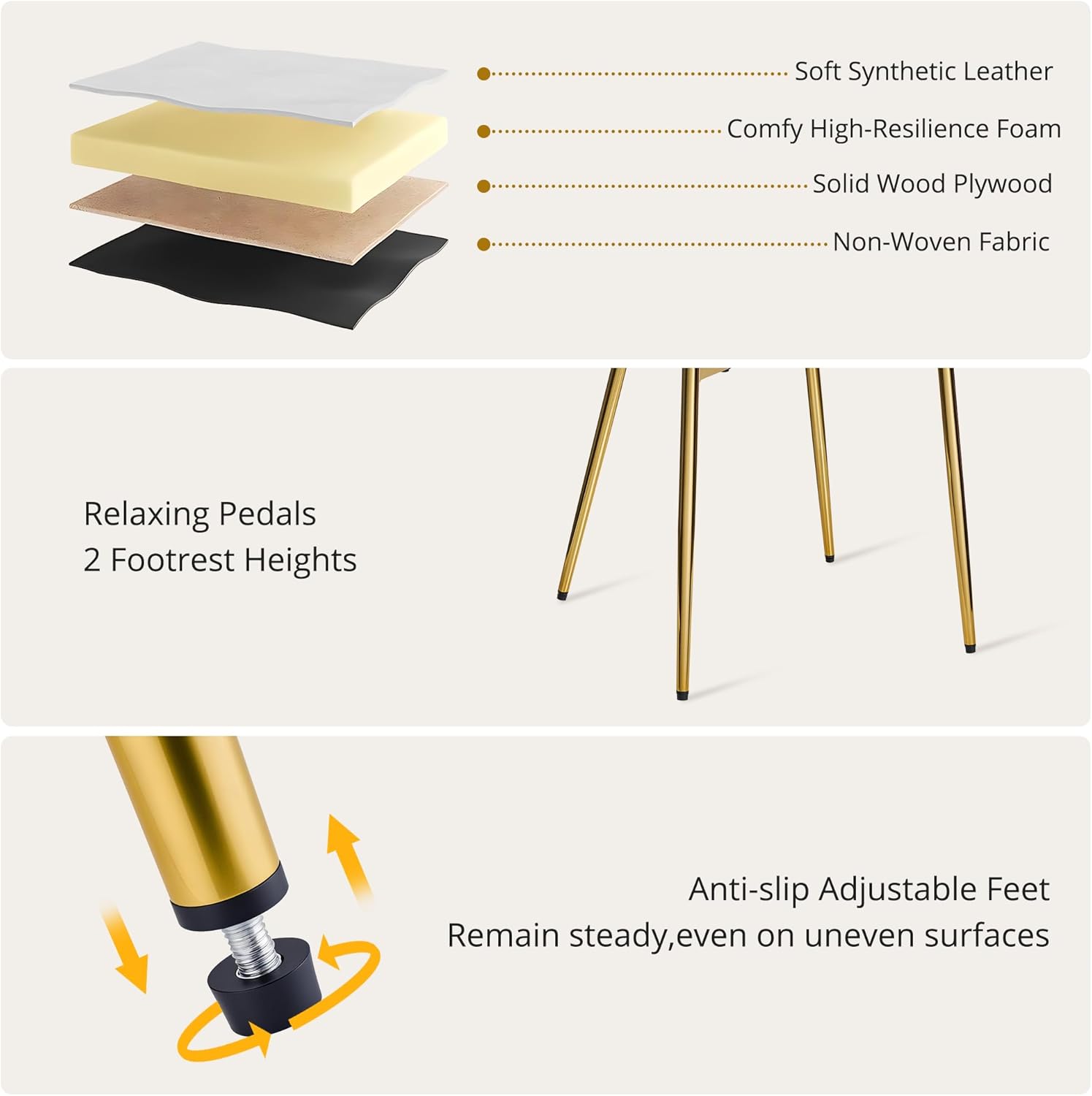 VECELO Velvet Dining Chairs Set of 2