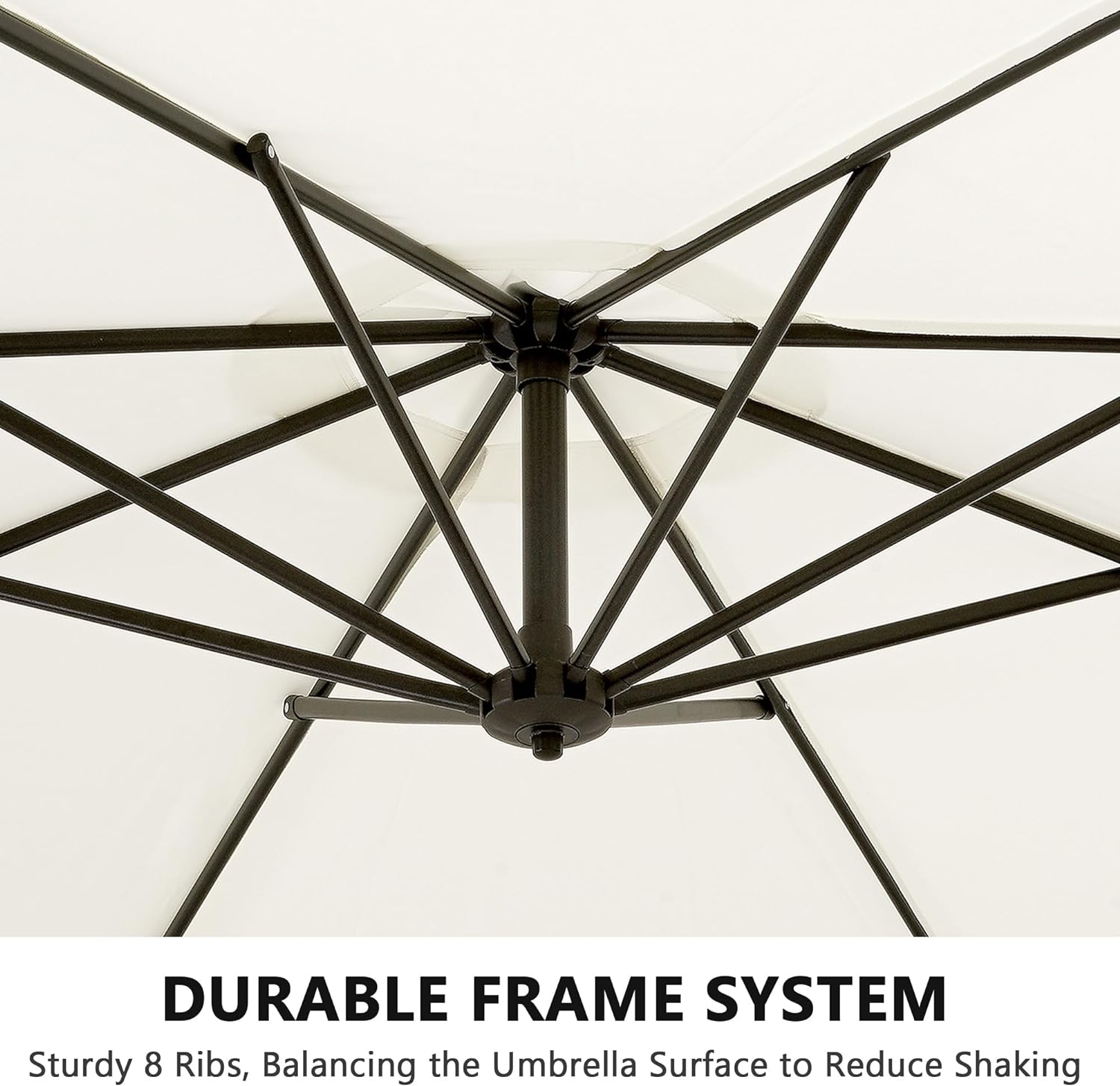 VECELO 10ft Offset Patio Umbrella with UV Protection Waterproof for Outdoor - VECELO