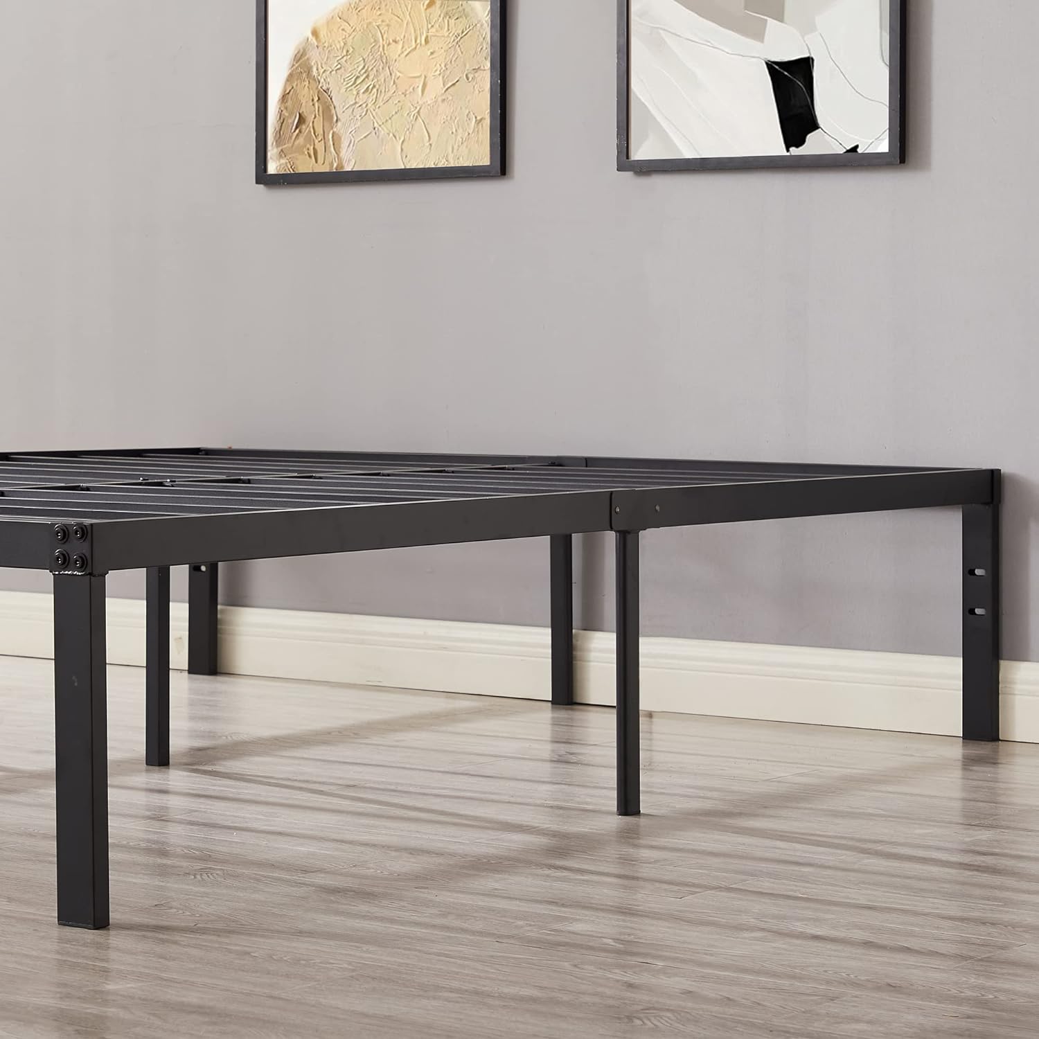 VECELO Metal Platform Bed Frame Heavy Duty Steel Slat, No Box Spring Needed