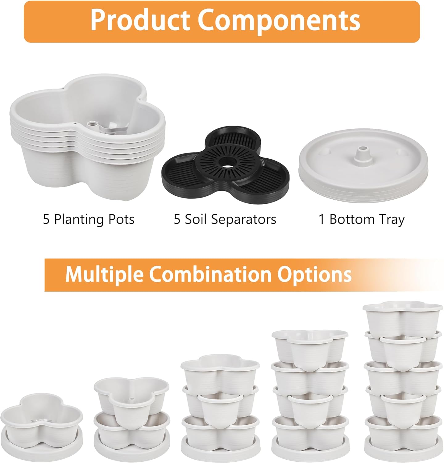 VECELO 5 Tier Vertical Garden Planter