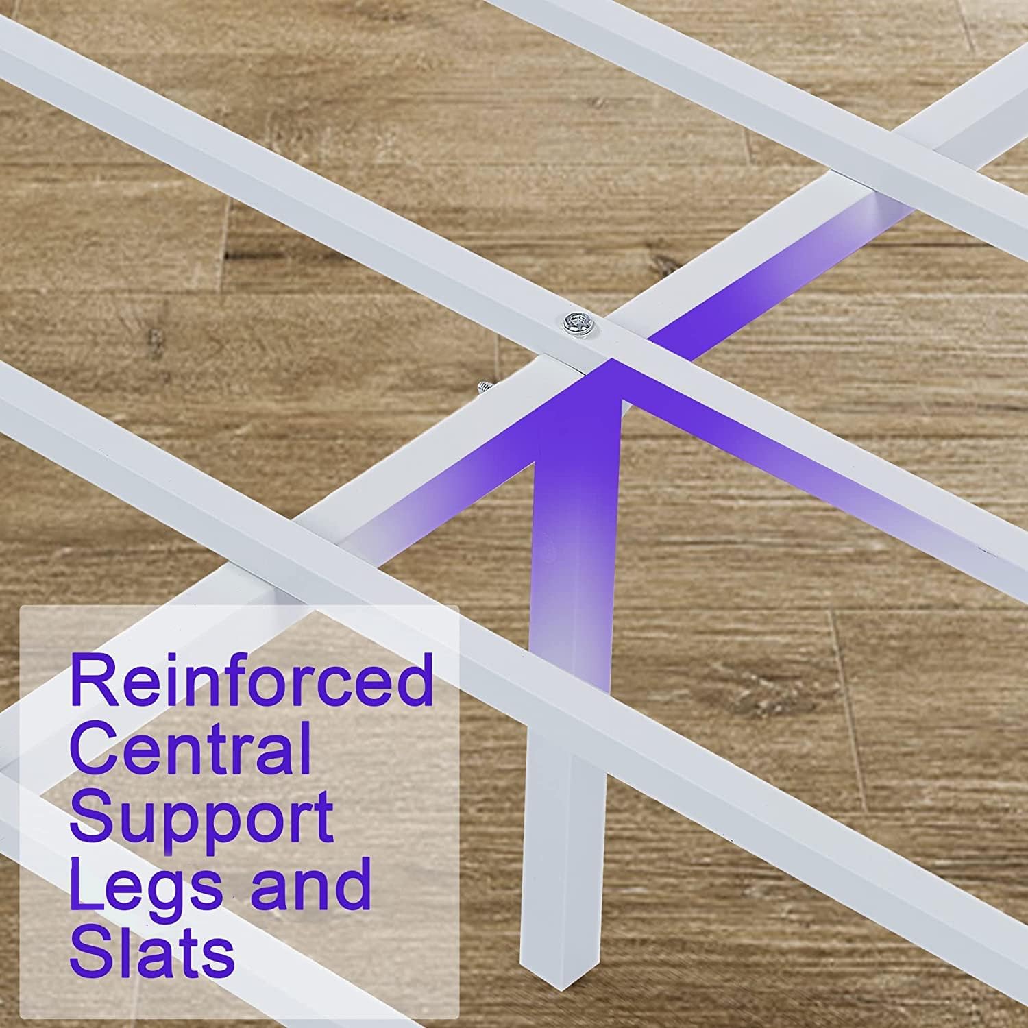 VECELO Classic Metal Bed Frame Mattress Foundation - VECELO