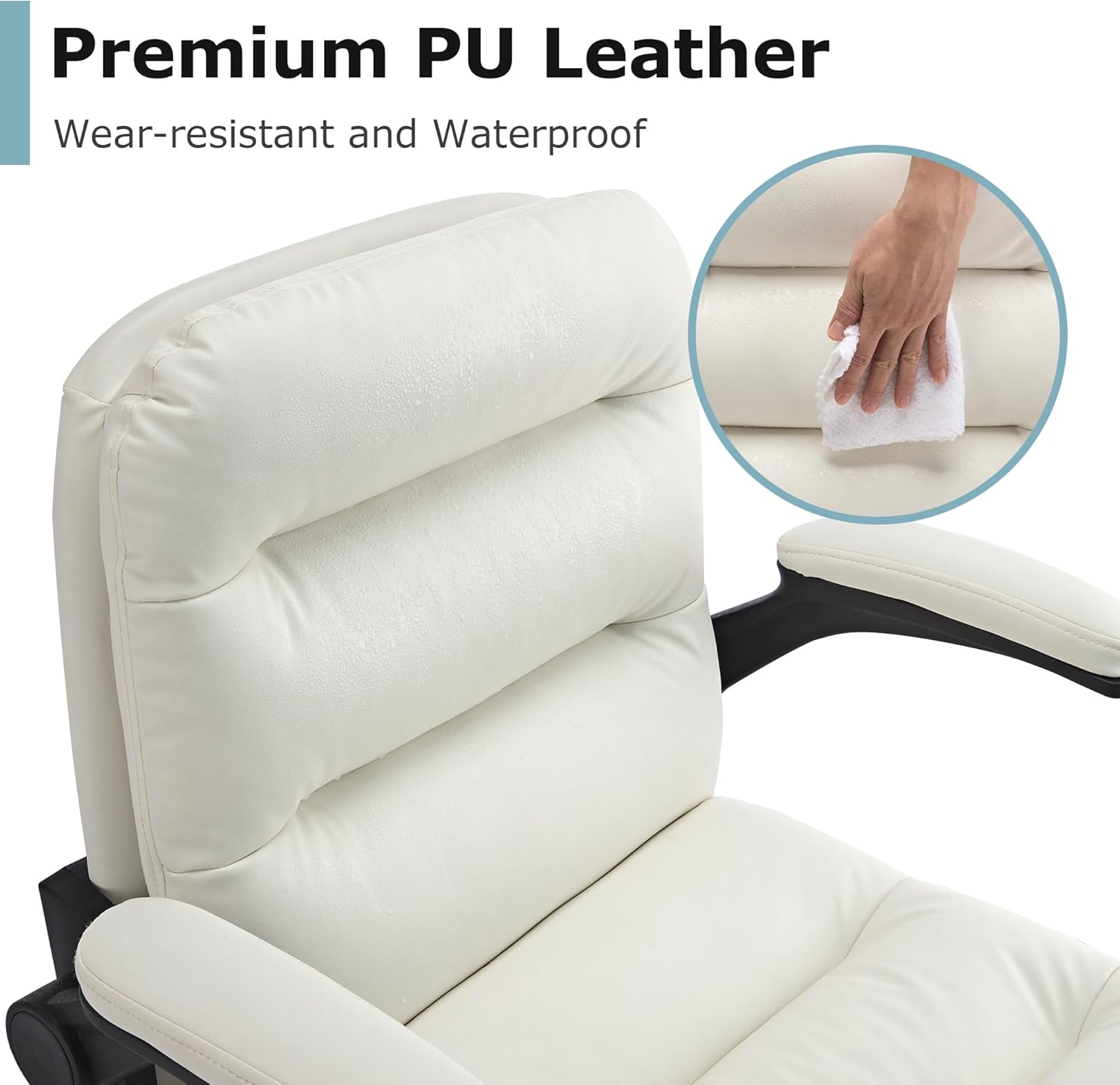 VECELO Ergonomic Swivel Office Desk Chair with Flip-up Armrest and Adjustable Height Lumbar Support