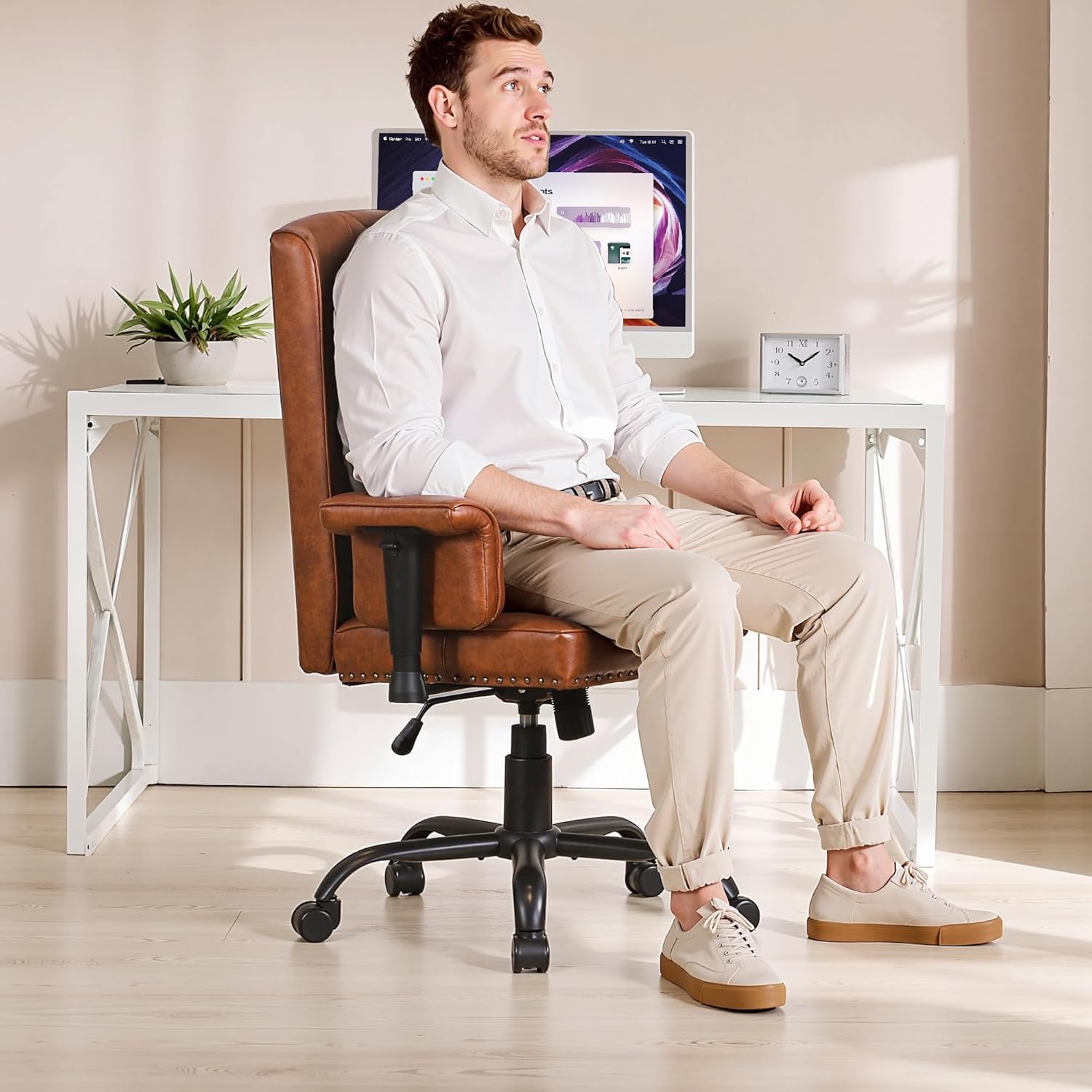 VECELO Ergonomic Office Chair – High Backrest with Tilt
