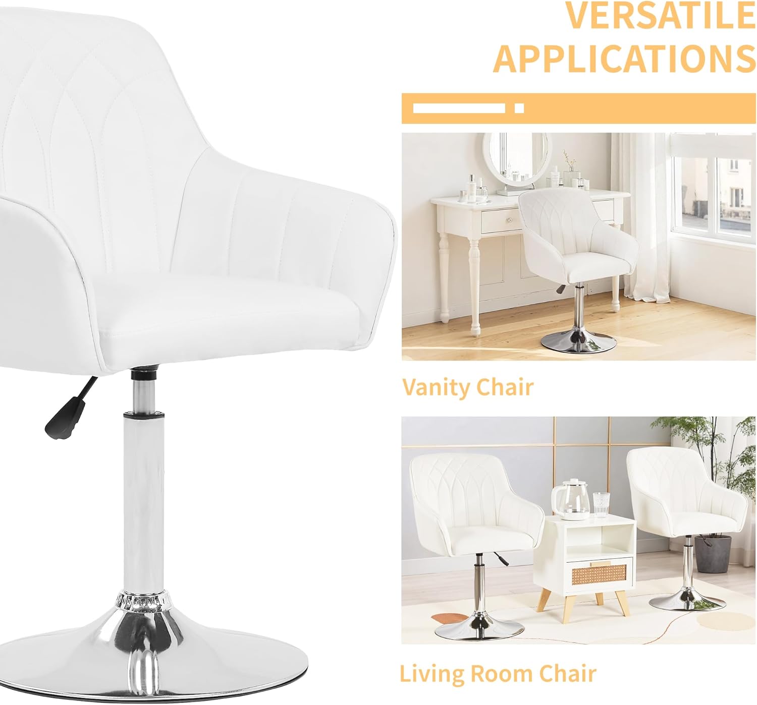 VECELO Modern Accent Chair with Adjustable Height