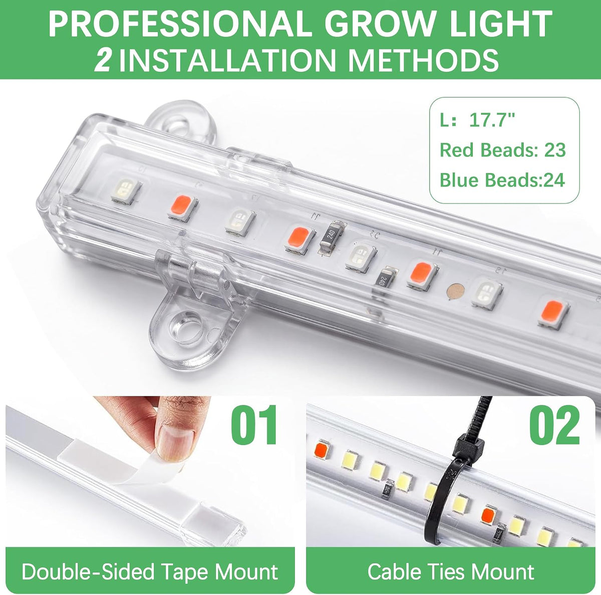 VECELO 4-Tier Greenhouse with LED Grow Light  Portable Plant Green House