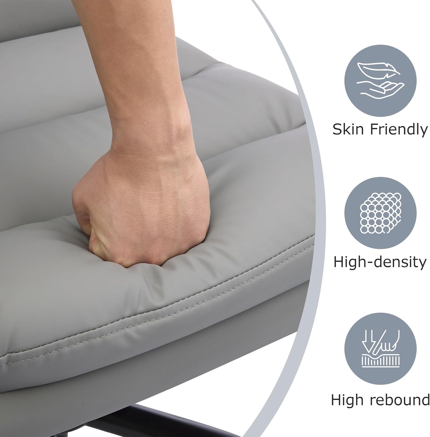 VECELO Ergonomic Swivel Office Desk Chair with Flip-up Armrest and Adjustable Height Lumbar Support