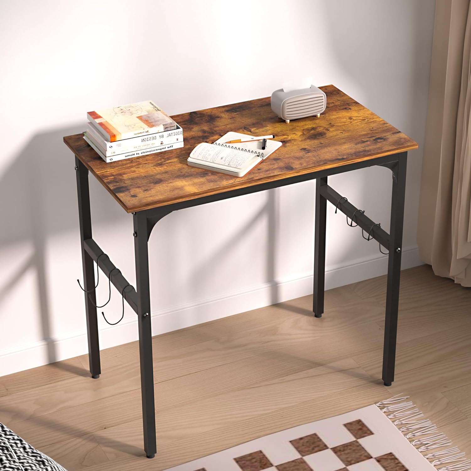 VECELO Industrial Simple Style Wood Table & Metal Frame Home Office Computer Desk - VECELO
