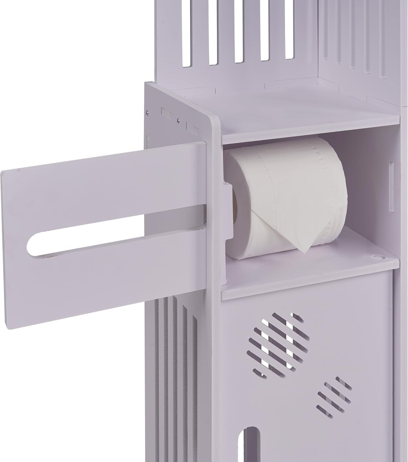 VECELO Corner Shelf Stand, Small Bathroom Storage Cabinet for Narrow Space