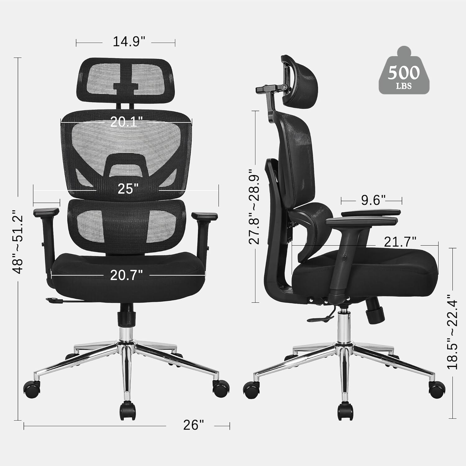 VECELO High Back Ergonomic Office Chair