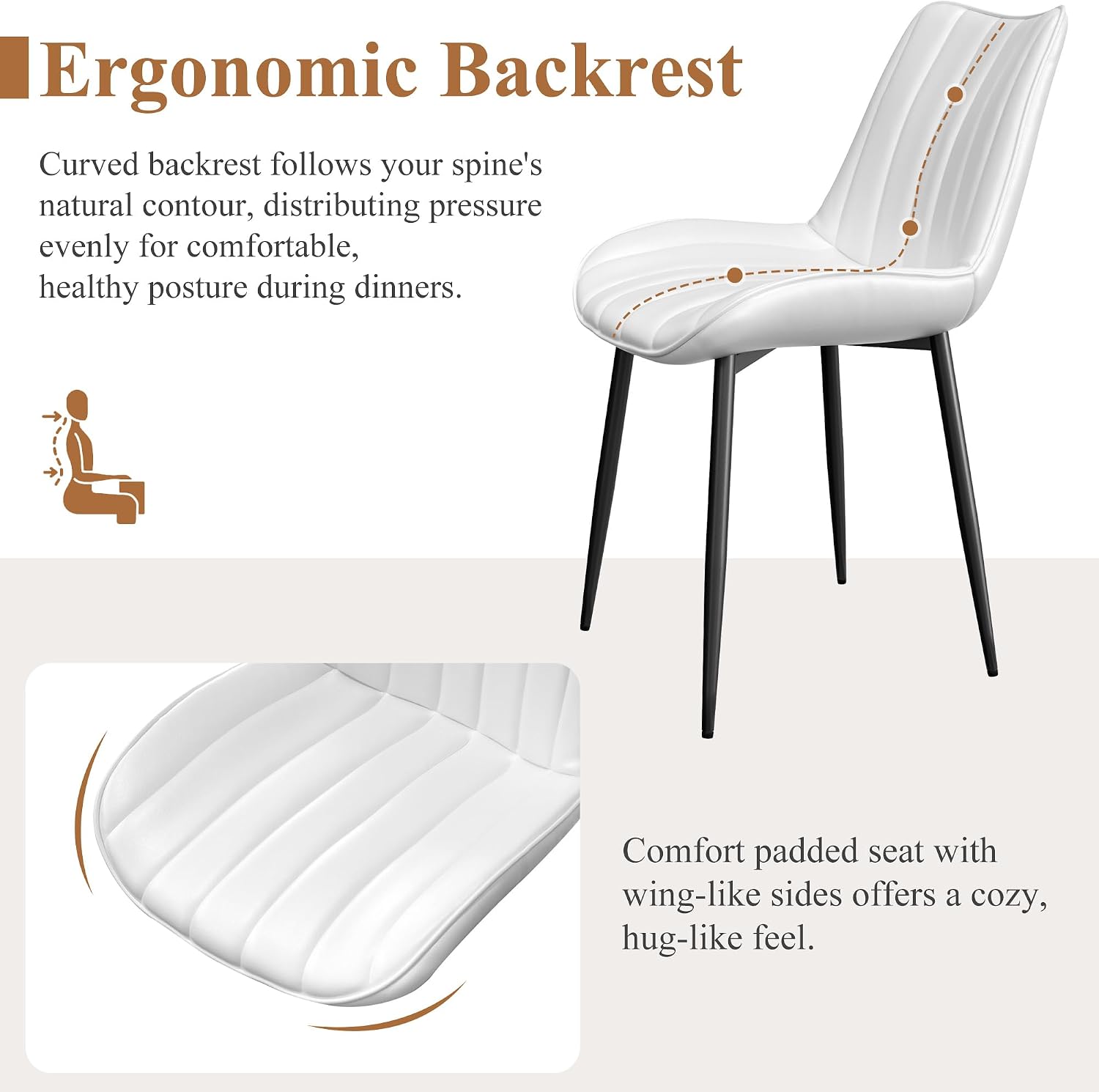 VECELO Dining Chairs Set of 2