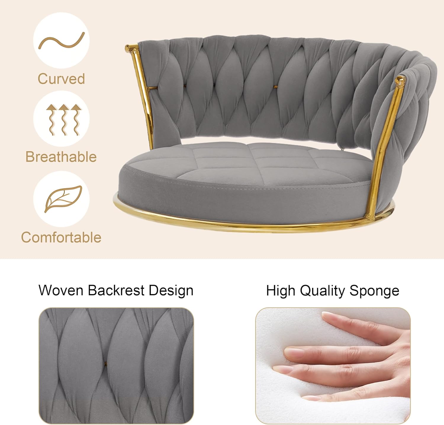 VECELO Bar Stools Set of 2, Adjustable Barstools Counter Height Stools with Back and Arm - VECELO