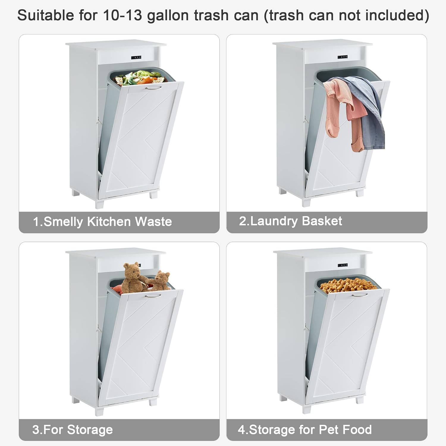 VECELO Tilt Out Kitchen Trash Bin Cabinet