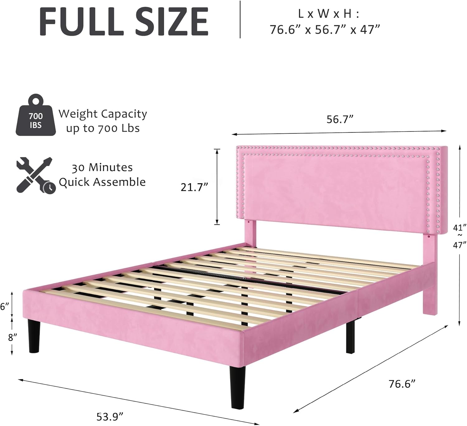 VECELO Modern Platform Bed Frame/Mattress Foundation