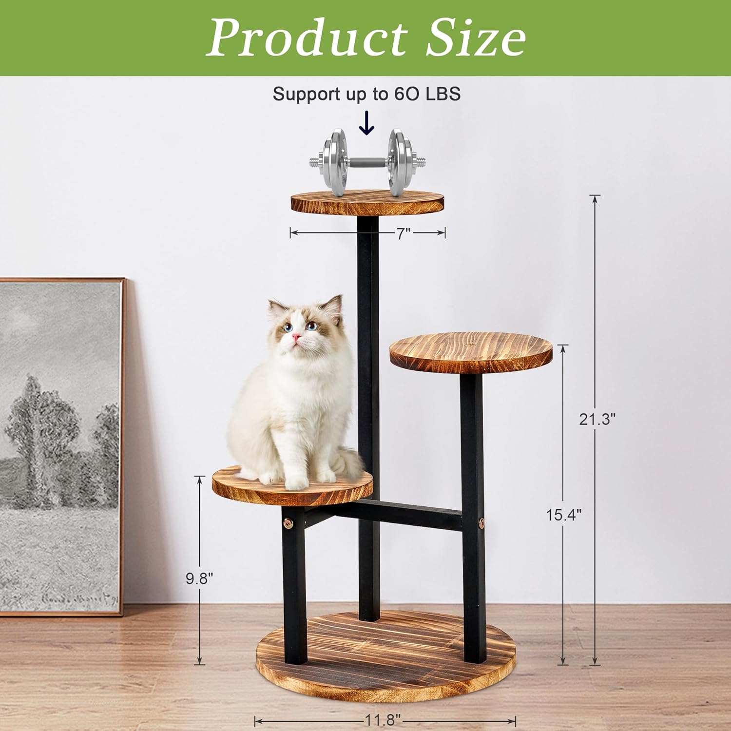 VECELO 3 Tier Plant Stand Indoor Outdoor