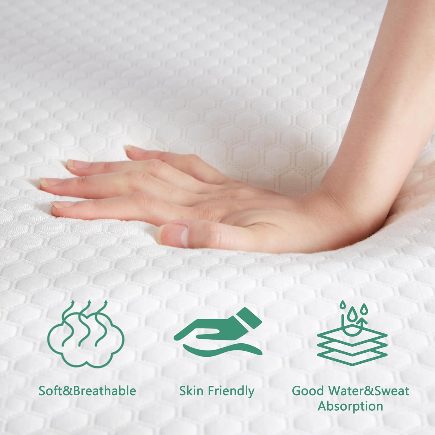 VECELO Charcoal Infused Memory Foam Twin/Full/Queen/King Mattress 8 Inch - VECELO