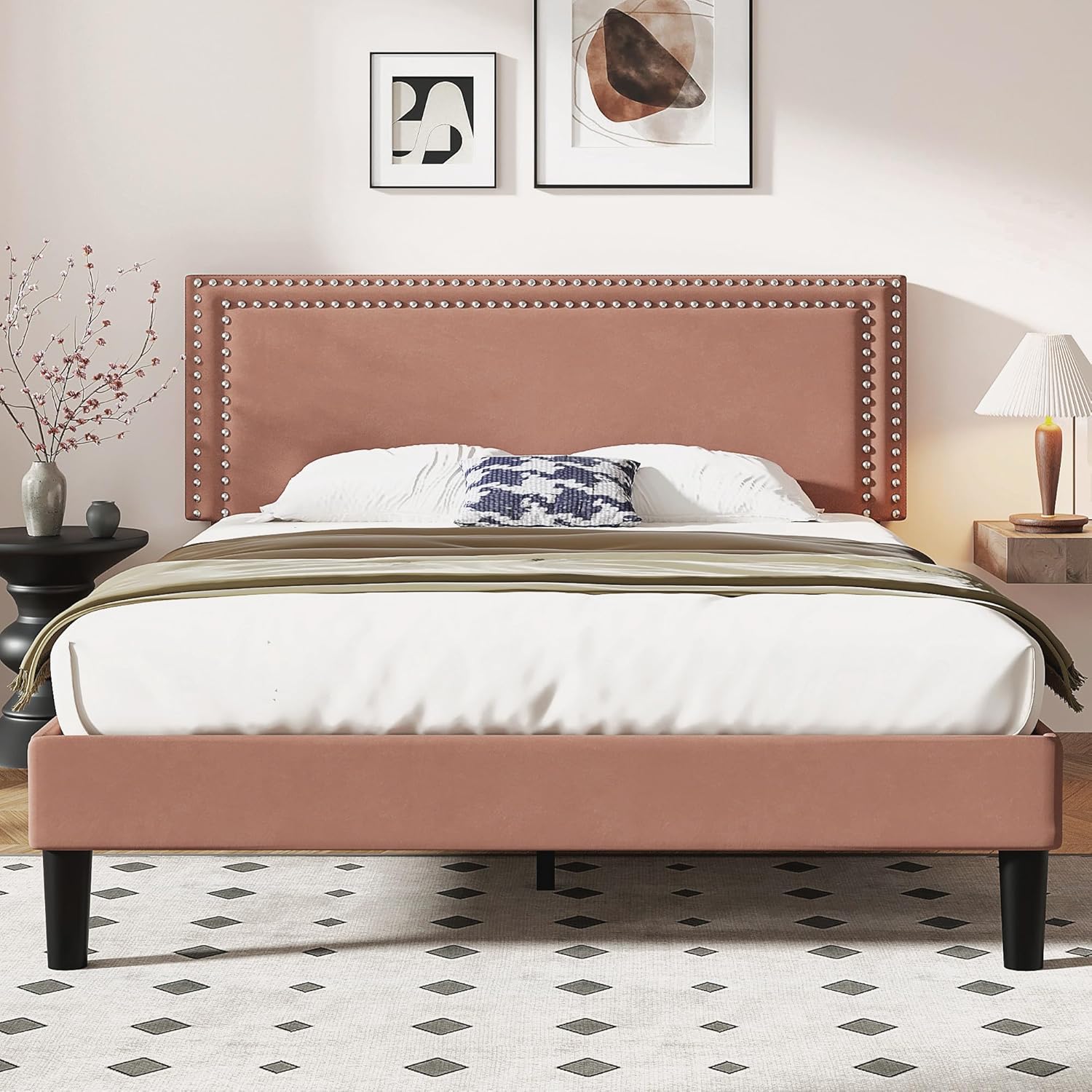 VECELO Modern Platform Bed Frame/Mattress Foundation