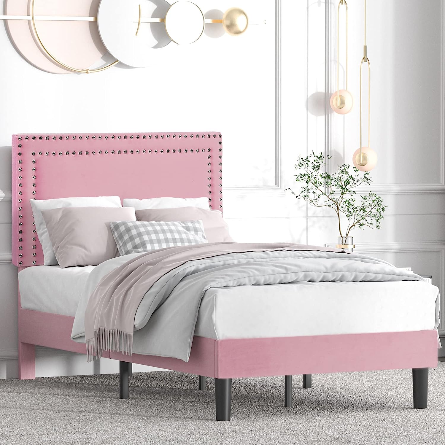 VECELO Modern Platform Bed Frame/Mattress Foundation