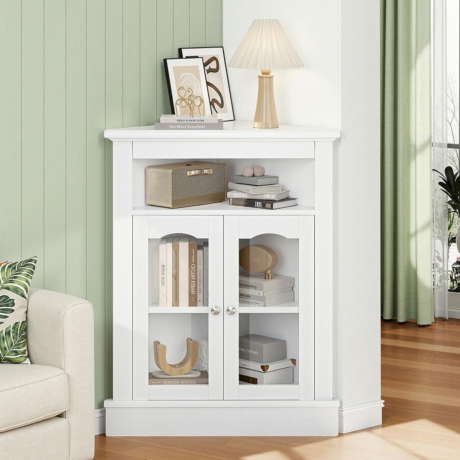 VECELO Corner Bathroom Cabinet