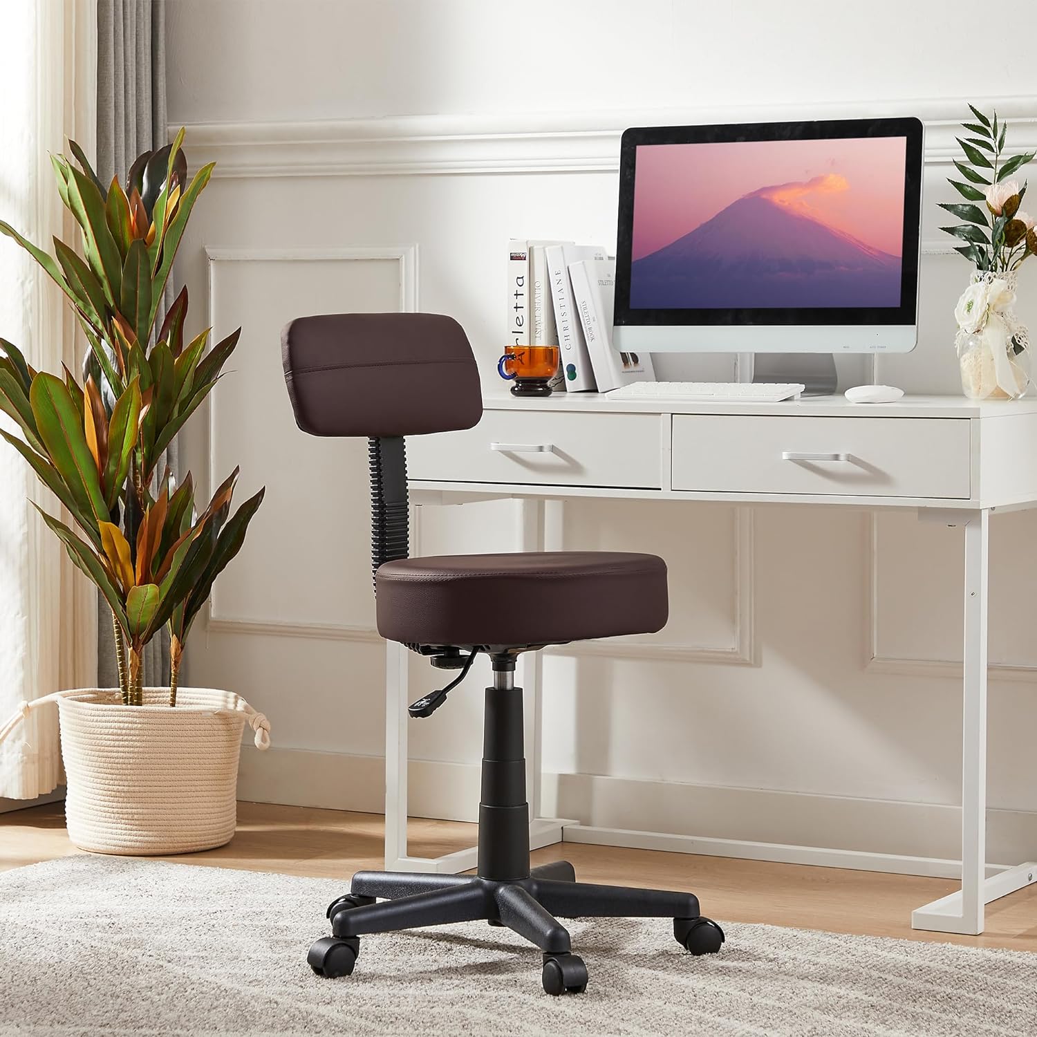 VECELO Home Office Desk Chair with Backrest